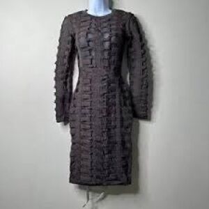 Lola Bodycon Bandage Long Sleeve Dress Charcoal Women's Size M new without tag